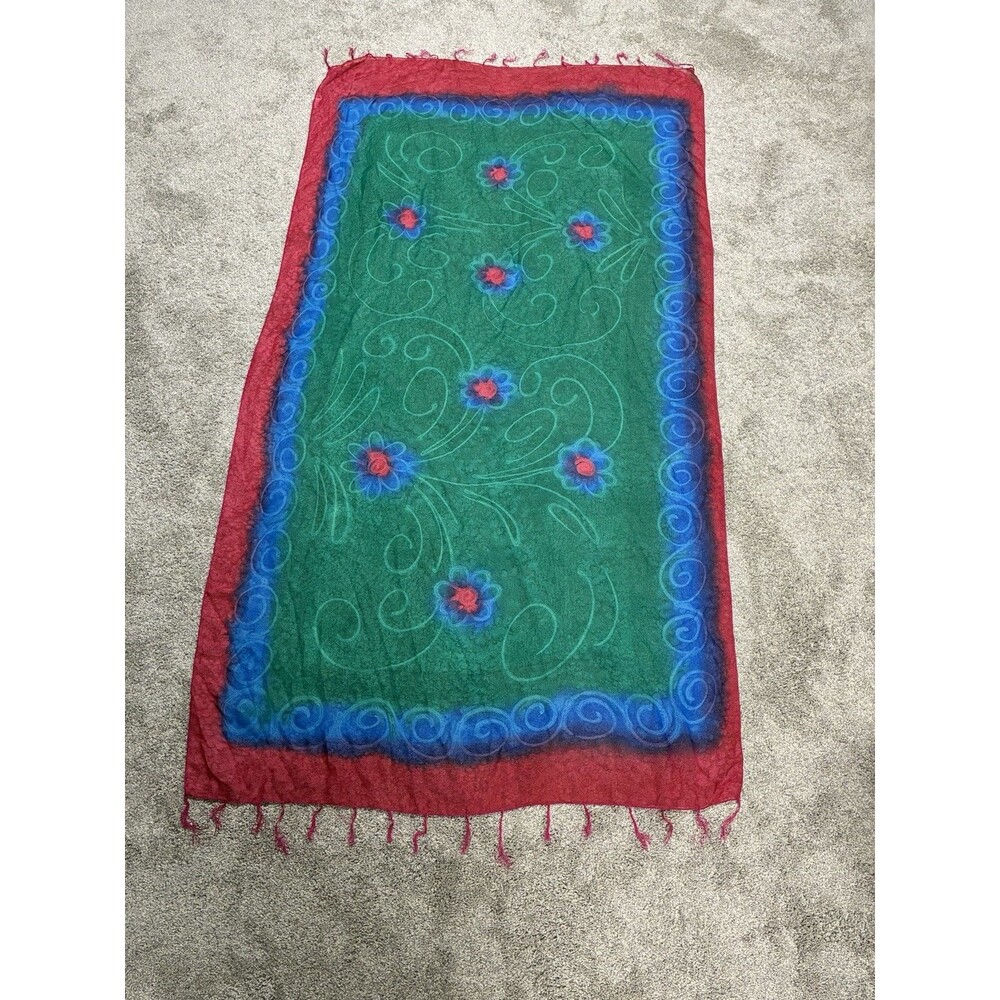 Pareos del Caribe Beach Cover Up Oversized 76x41" Colorful Sarong Fringe India
